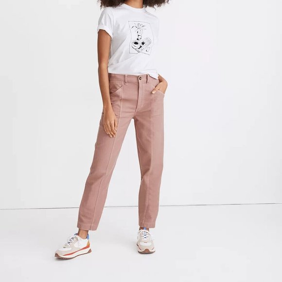 Madewell Pants - MADEWELL Women's Pink Seamed Tapered Pants SIZE 00 MC156 ($128)